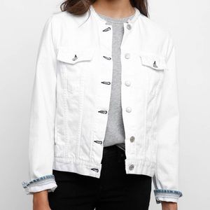 rag and bone white denim jacket